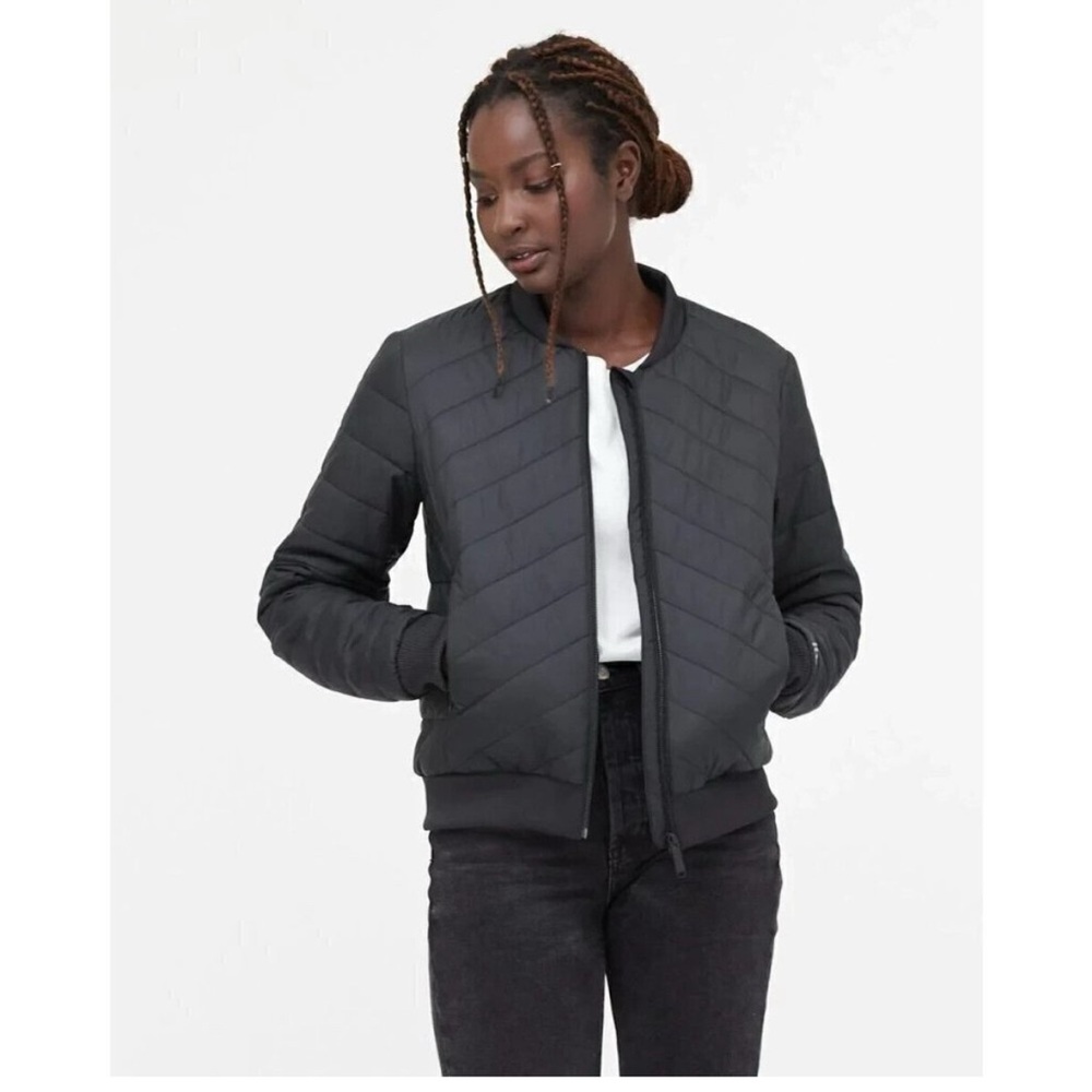 Women's Tentree Black Bomber Jacket